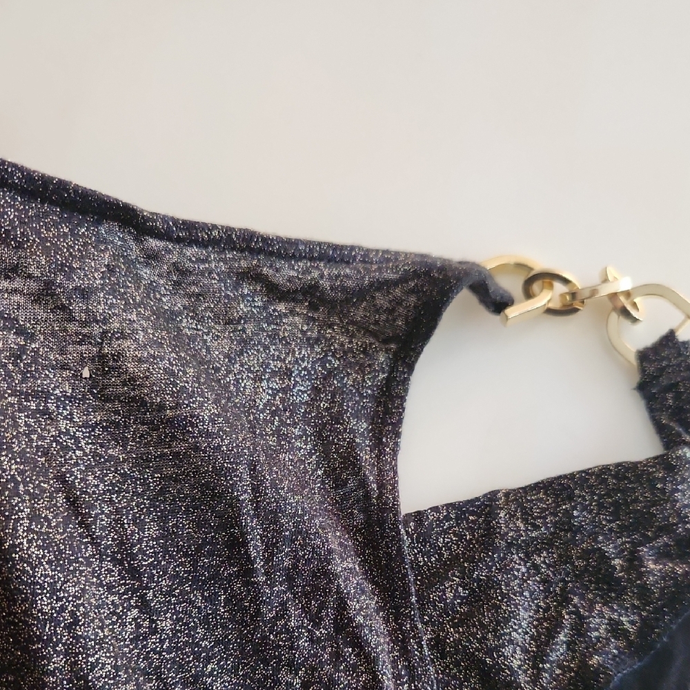 Elegant Black and Gold Women's Top - Picture 4 of 5